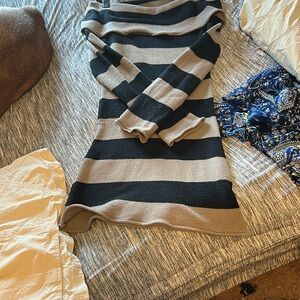 Striped Black and Tan Women's Sweater
